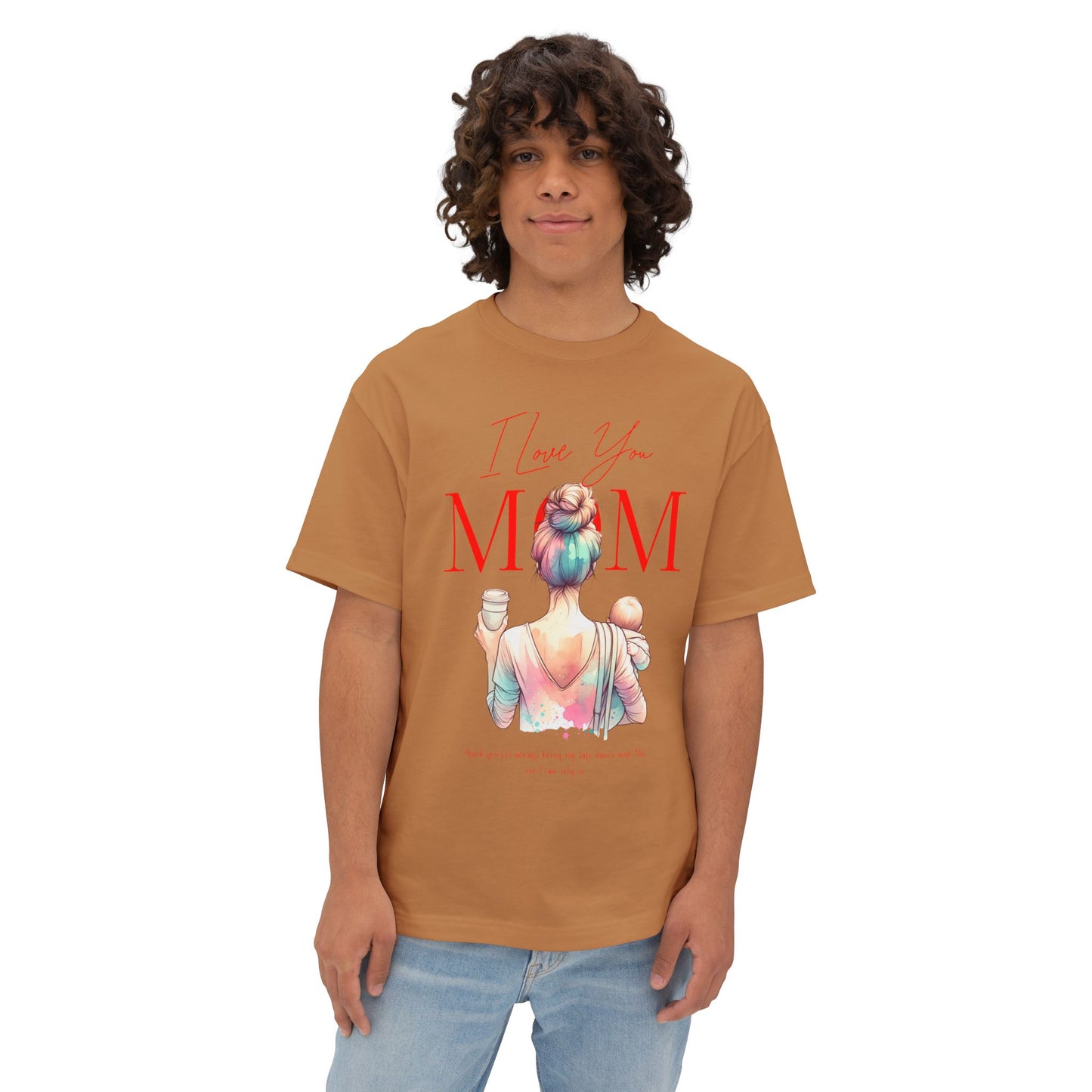 I Love You Mom Oversized T-Shirt – Relaxed Fit Mother’s Day Gift Tee
