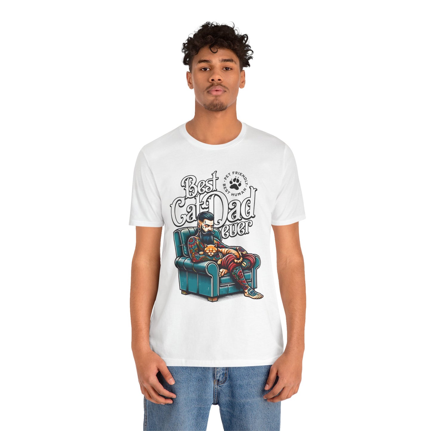 Best Cat Dad Ever Unisex T-Shirt – Perfect Gift for Cat Lovers - FPD