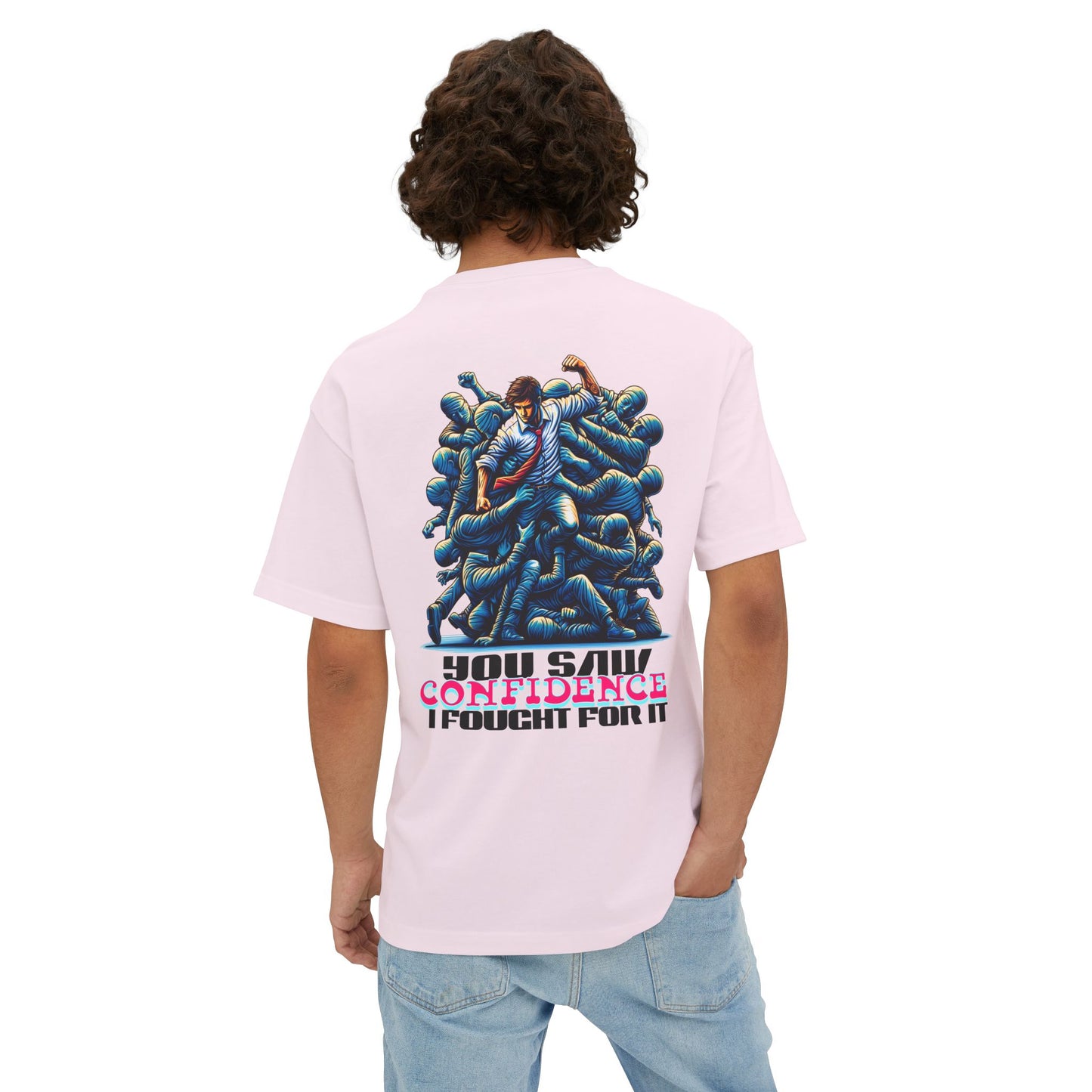 F&BPD - I Fought for Confidence Oversized Tee – Empowerment Streetwear