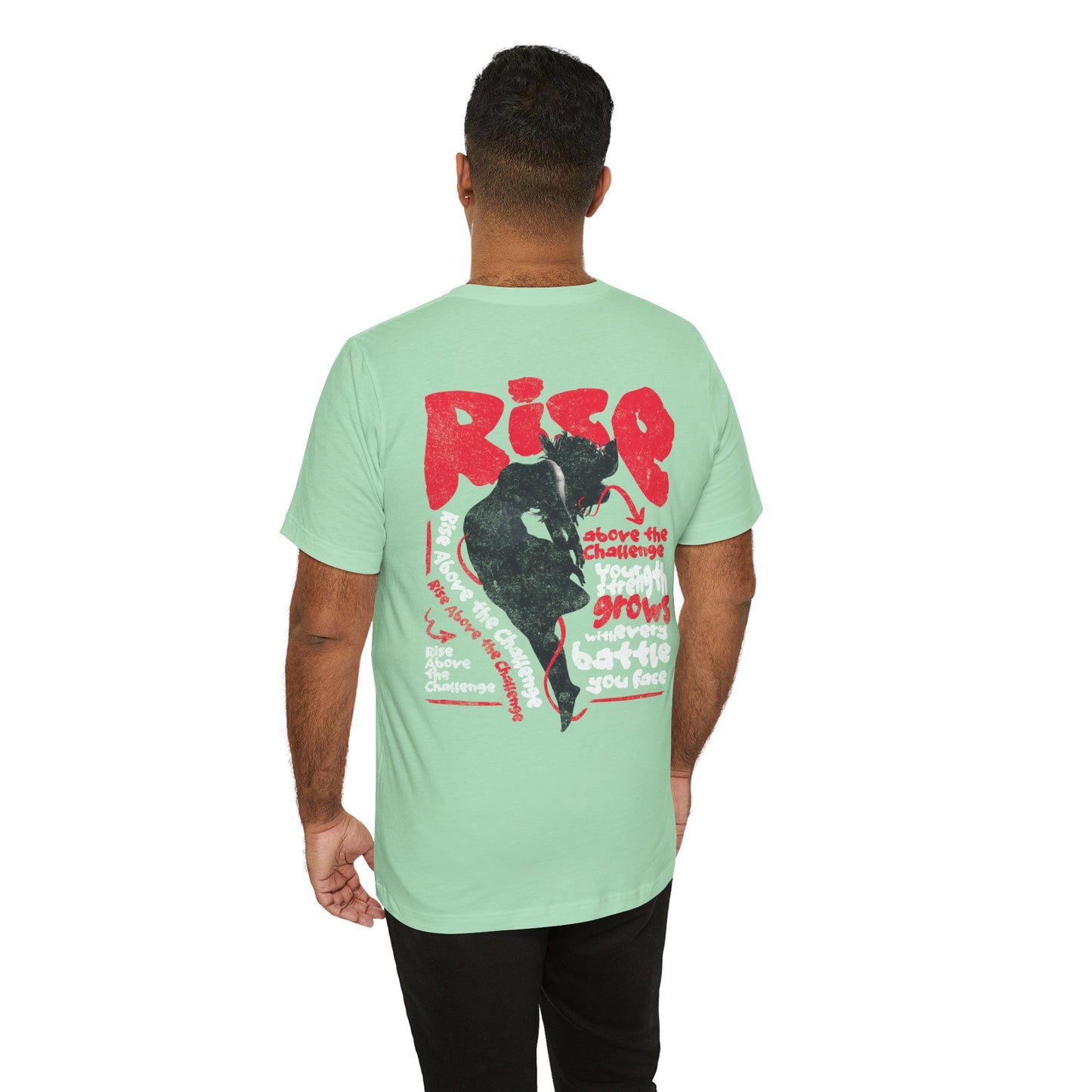 F&BPD - Unisex T-shirt - Rise Tee – Empowerment & Motivation Statement Shirt