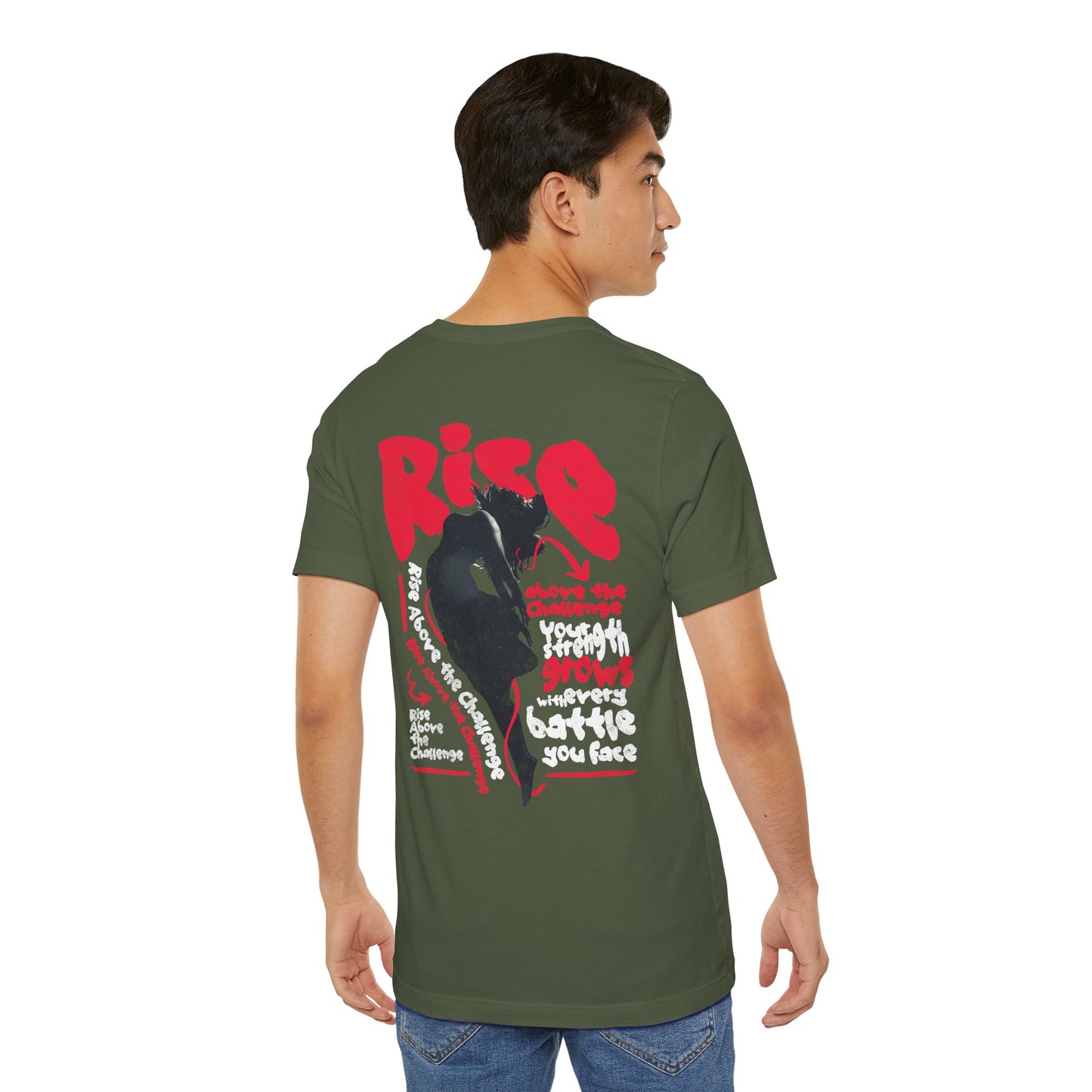 F&BPD - Unisex T-shirt - Rise Tee – Empowerment & Motivation Statement Shirt