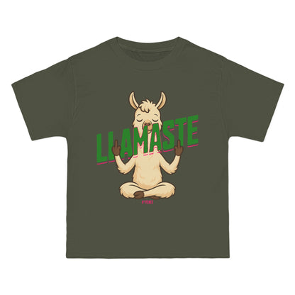 Funny Oversized T-Shirt Print – Yoga Llama Graphic Tee for Men & Women
