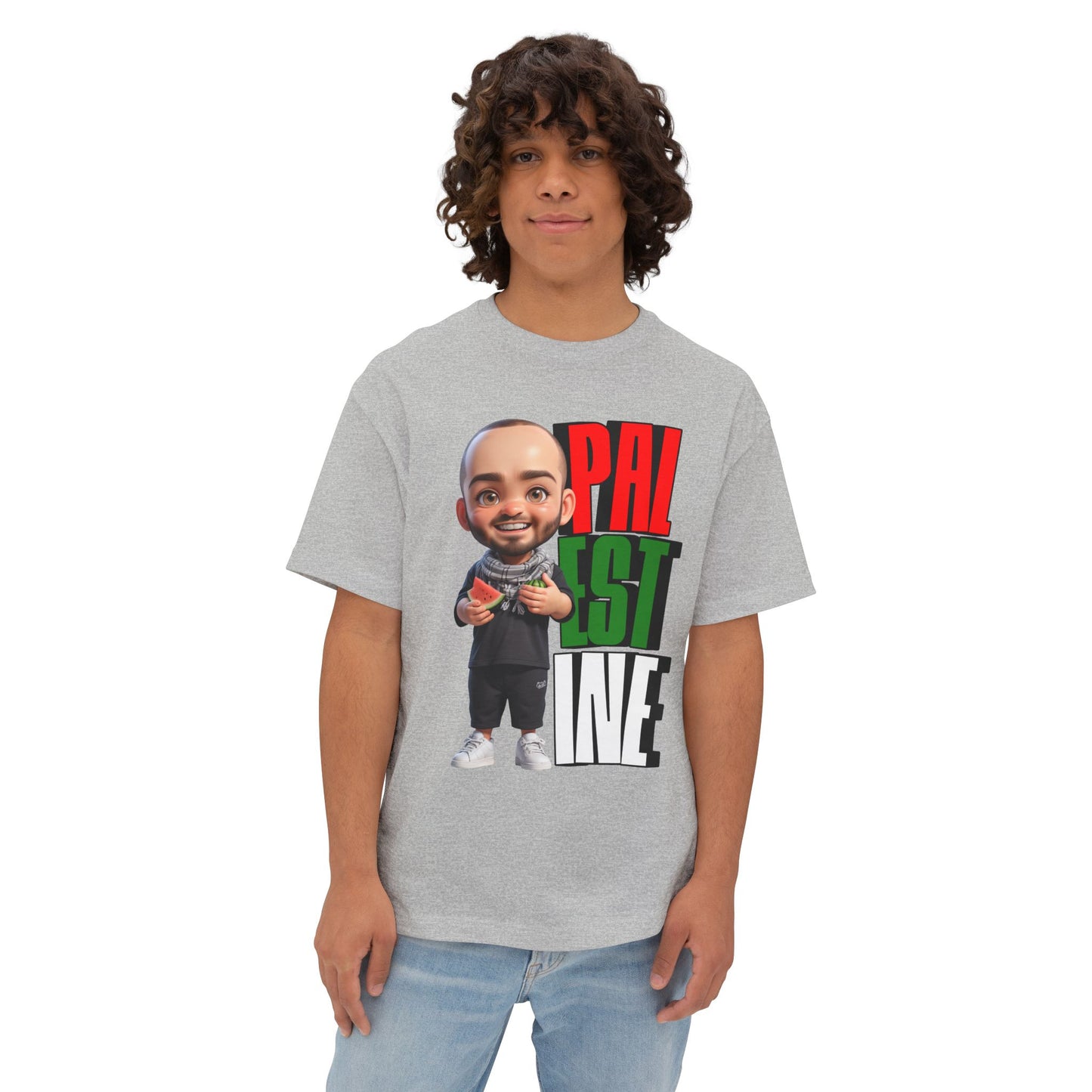 Palestine Watermelon Oversized Tee – Symbol of Resistance Graphic Shirt - FPD
