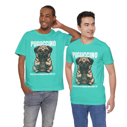 FPD - Unisex T-shirt - Puguccino Tee – Coffee & Pug Lover Statement Shirt