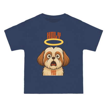 Holy Shih Tzu Oversized T-Shirt – Funny Graphic Print Tee for Men & Women