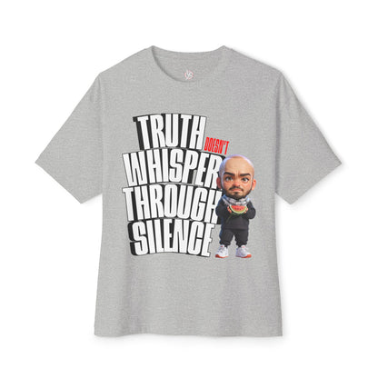 Truth Doesn’t Whisper Through Silence Oversized Tee – Pro-Palestine Graphic Shirt - FPD