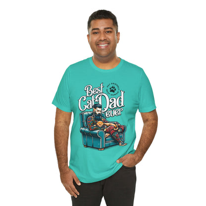 Best Cat Dad Ever Unisex T-Shirt – Perfect Gift for Cat Lovers - FPD