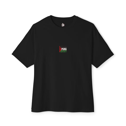 Palestinian Flag Blood Peace Prosperity Oversized Tee – Freedom & Solidarity Shirt - F&BPD