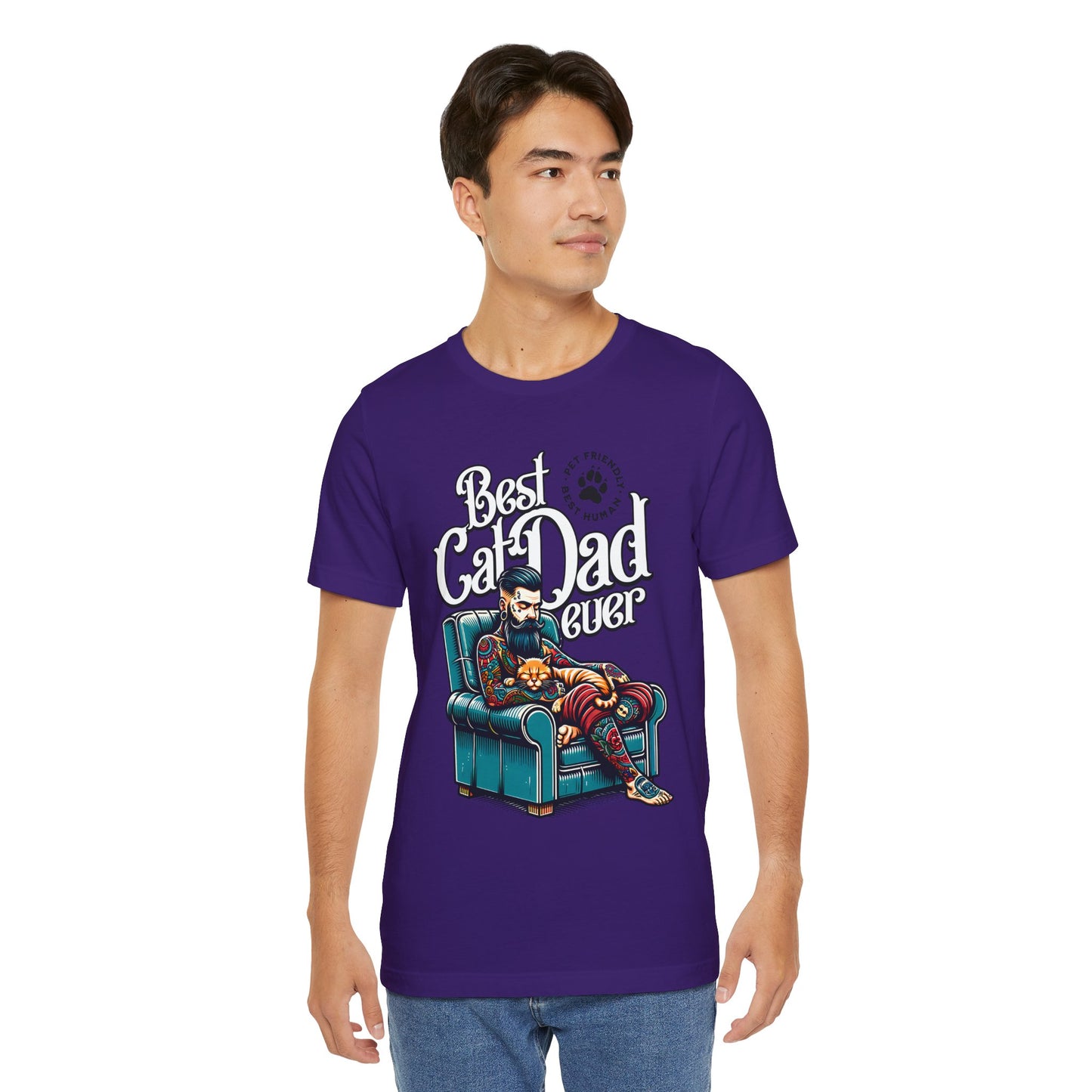 Best Cat Dad Ever Unisex T-Shirt – Perfect Gift for Cat Lovers - FPD