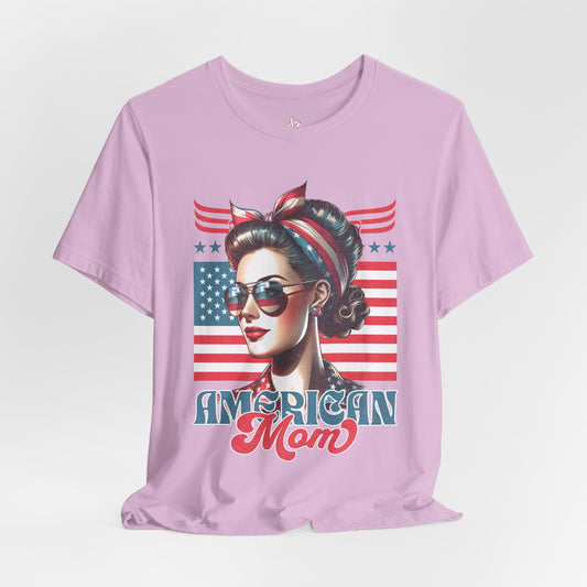 American Mom T-Shirt – Patriotic Tee for Moms