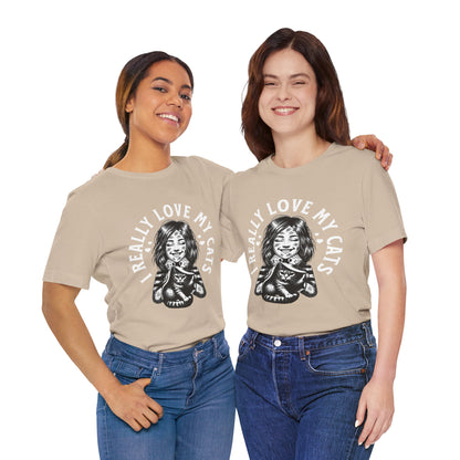 I Really Love My Cats T-Shirt | Cute Cat Lover Unisex Tee - FPD