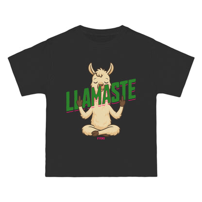 Funny Oversized T-Shirt Print – Yoga Llama Graphic Tee for Men & Women