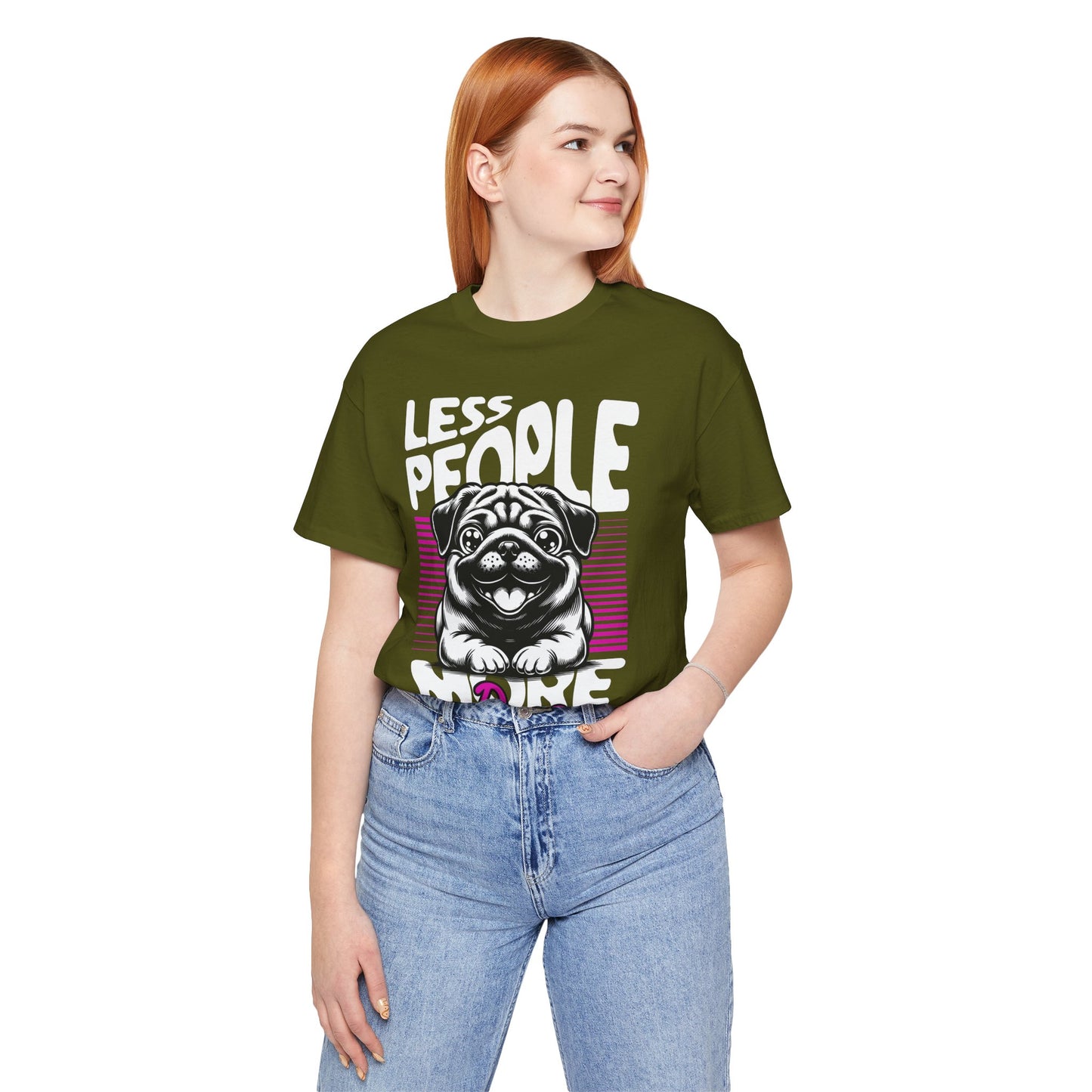 Less People More Dogs Unisex T-Shirt – Funny Dog Lover Tee - FBP
