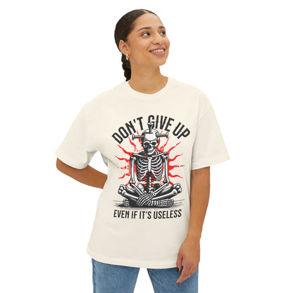 FPD - Don’t Give Up Oversized Tee – Grit & Persistence Statement Shirt
