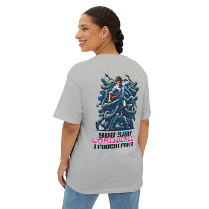 F&BPD - I Fought for Confidence Oversized Tee – Empowerment Streetwear