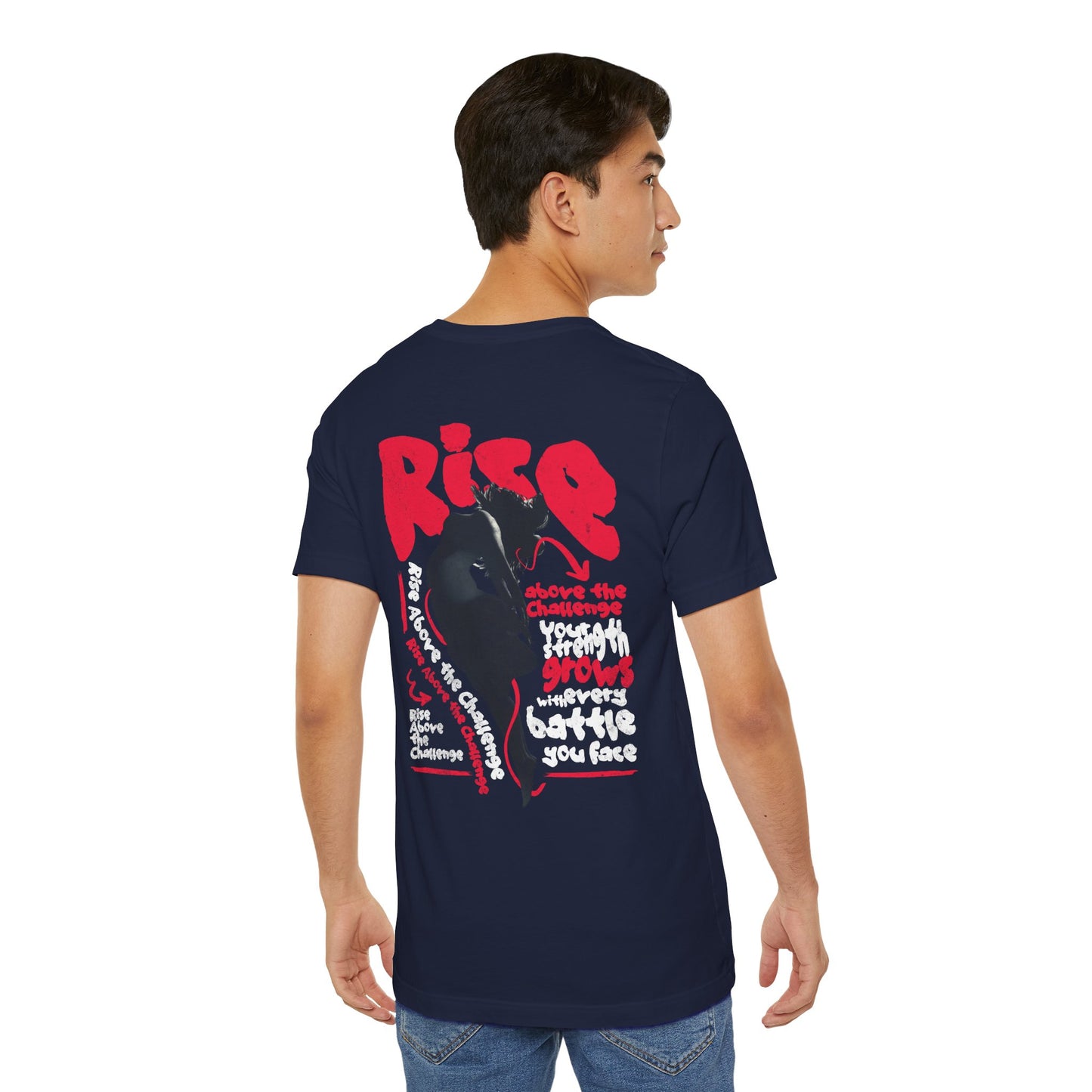 F&BPD - Unisex T-shirt - Rise Tee – Empowerment & Motivation Statement Shirt