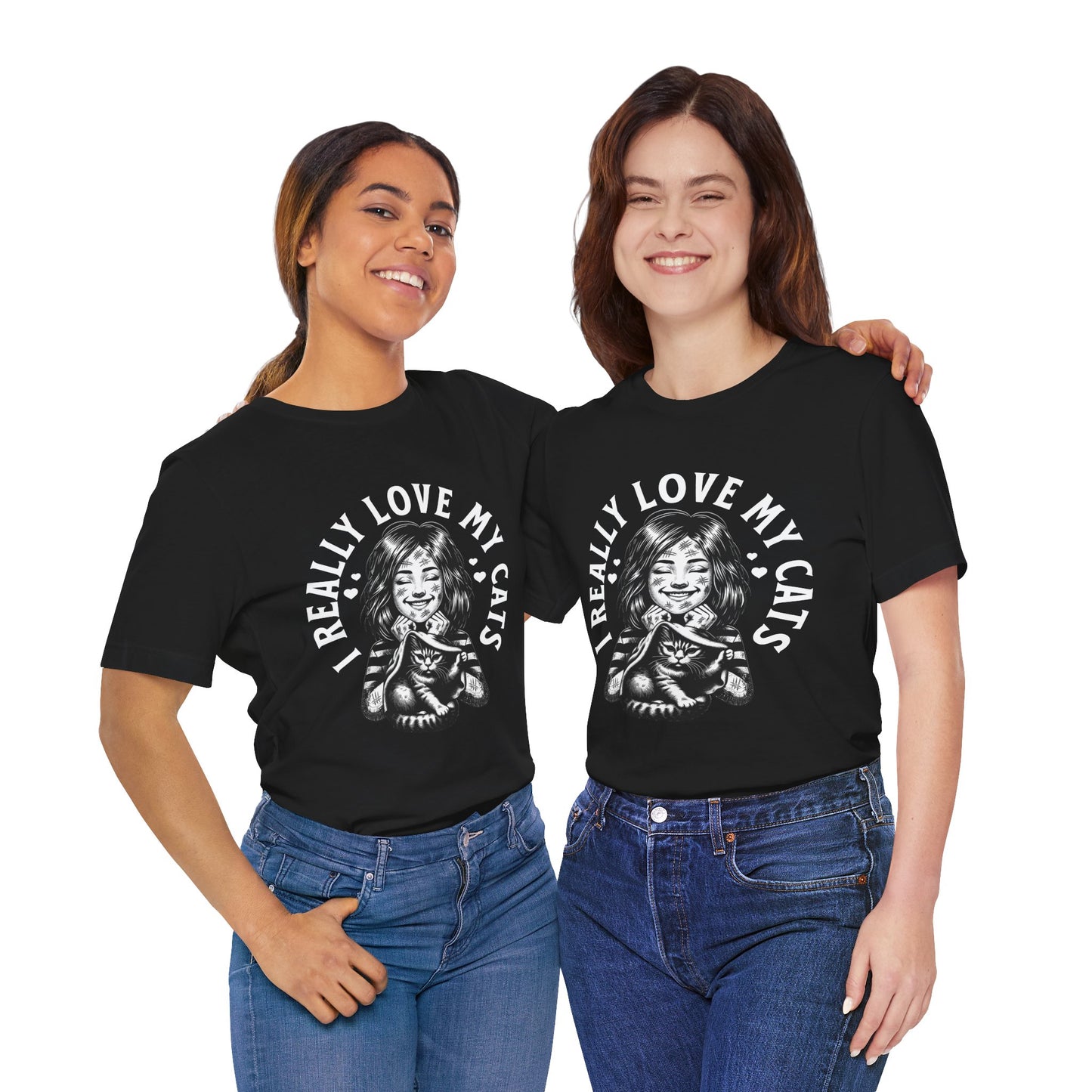 I Really Love My Cats T-Shirt | Cute Cat Lover Unisex Tee - FPD