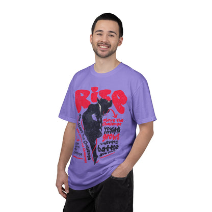 FPD - Rise Above the Challenge Grunge Tee | Mental Health Resilience & Inner Strength Apparel