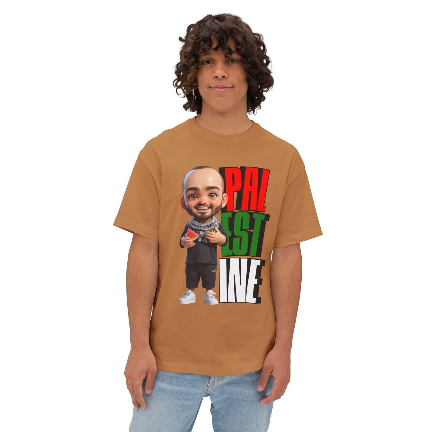 Palestine Watermelon Oversized Tee – Symbol of Resistance Graphic Shirt - FPD