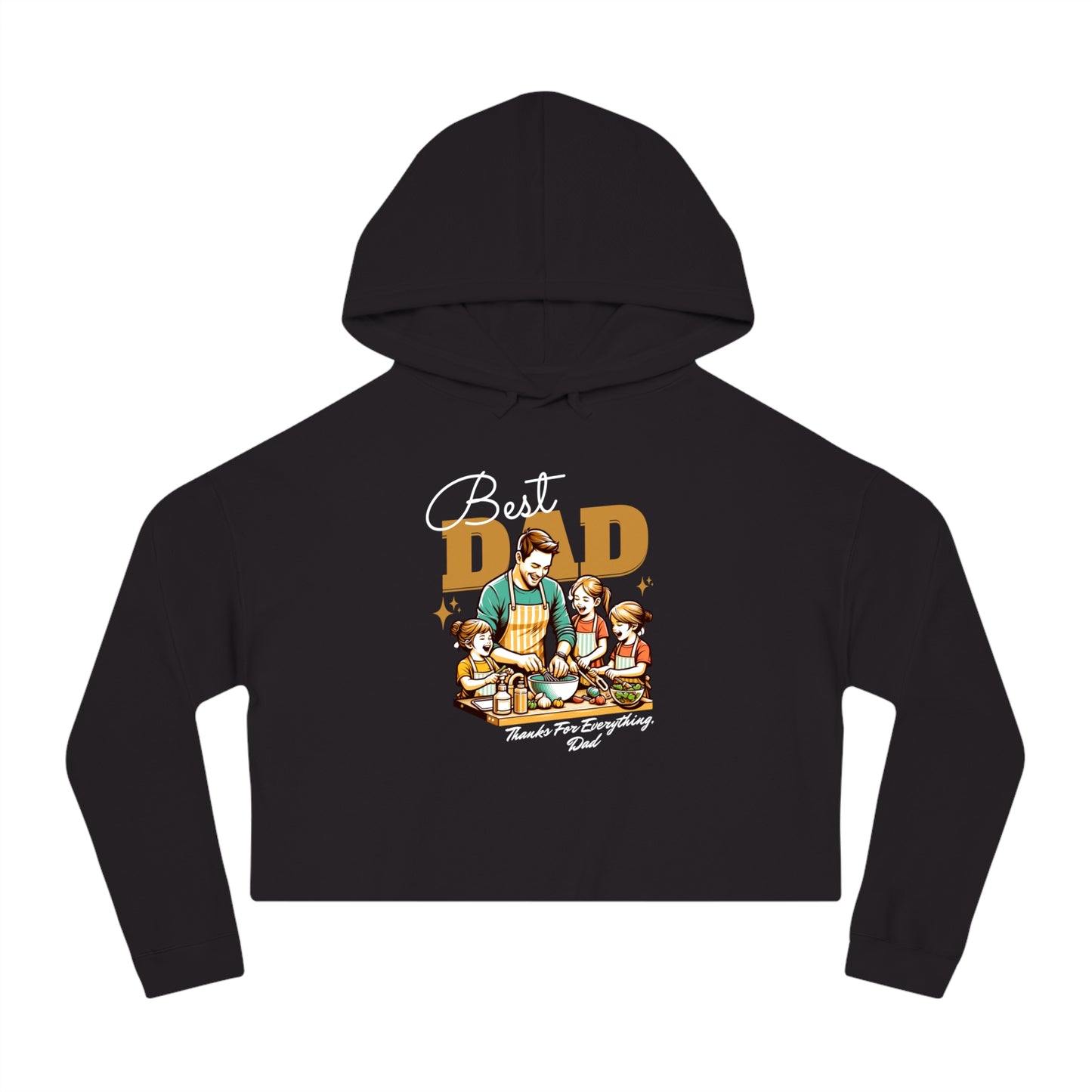 Best Dad Cropped Hoodie – Women’s Fit | Father’s Day Gift