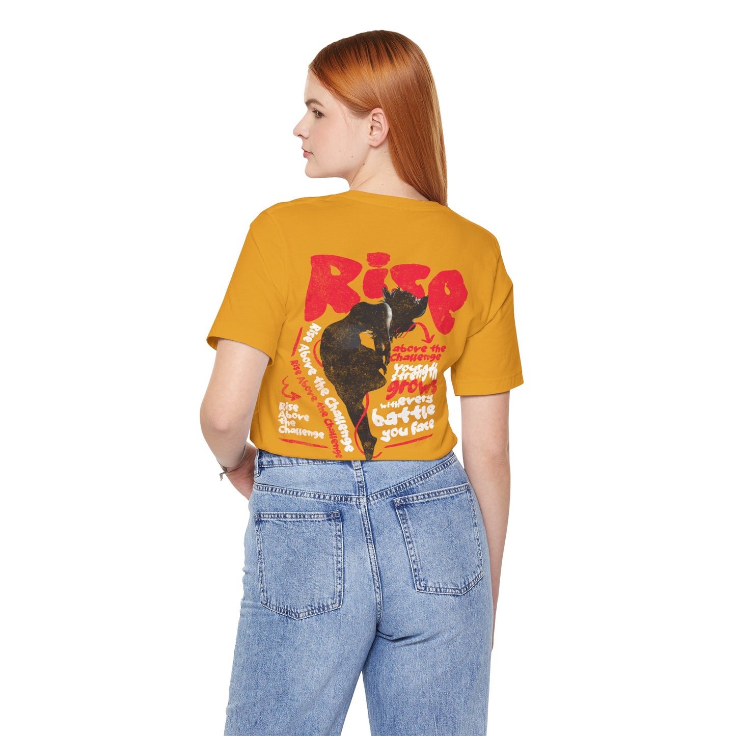 F&BPD - Unisex T-shirt - Rise Tee – Empowerment & Motivation Statement Shirt