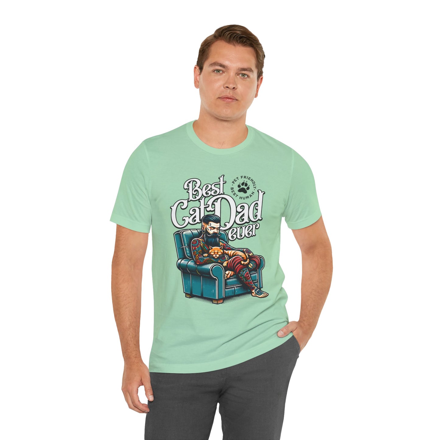 Best Cat Dad Ever Unisex T-Shirt – Perfect Gift for Cat Lovers - FPD