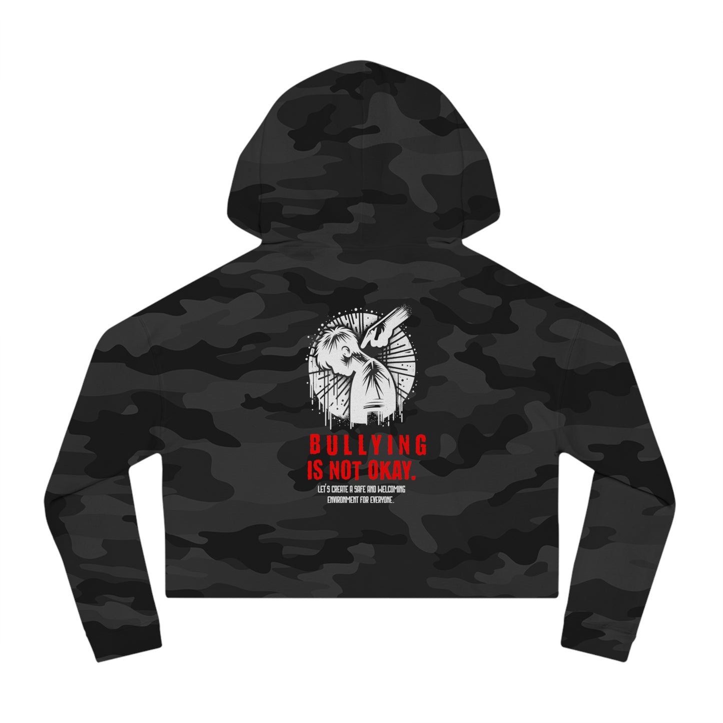 Bullying is NOT okay - Cropped Hooded Sweatshirt