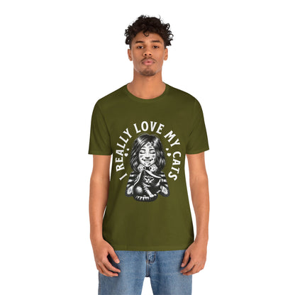 I Really Love My Cats T-Shirt | Cute Cat Lover Unisex Tee - FPD