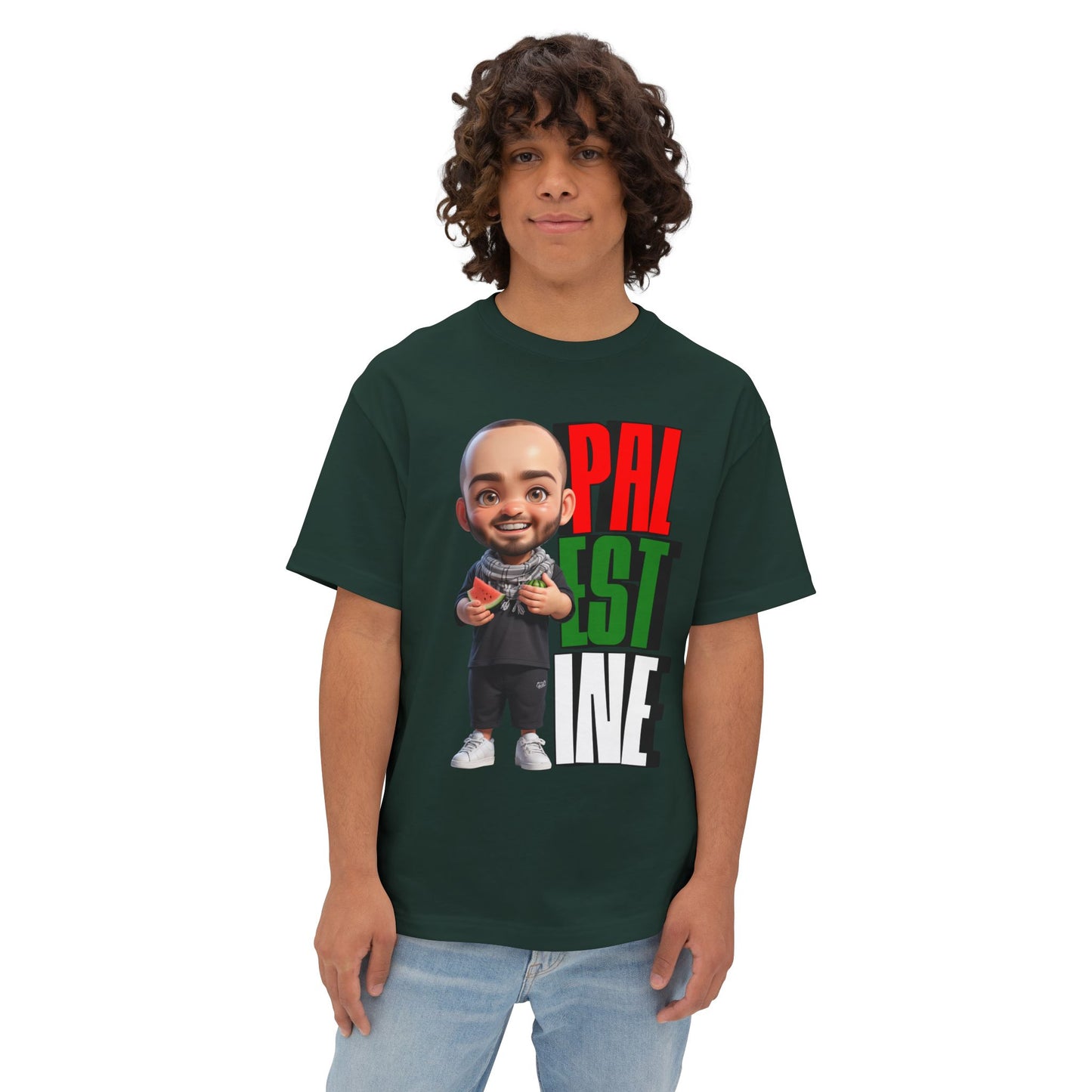 Palestine Watermelon Oversized Tee – Symbol of Resistance Graphic Shirt - FPD