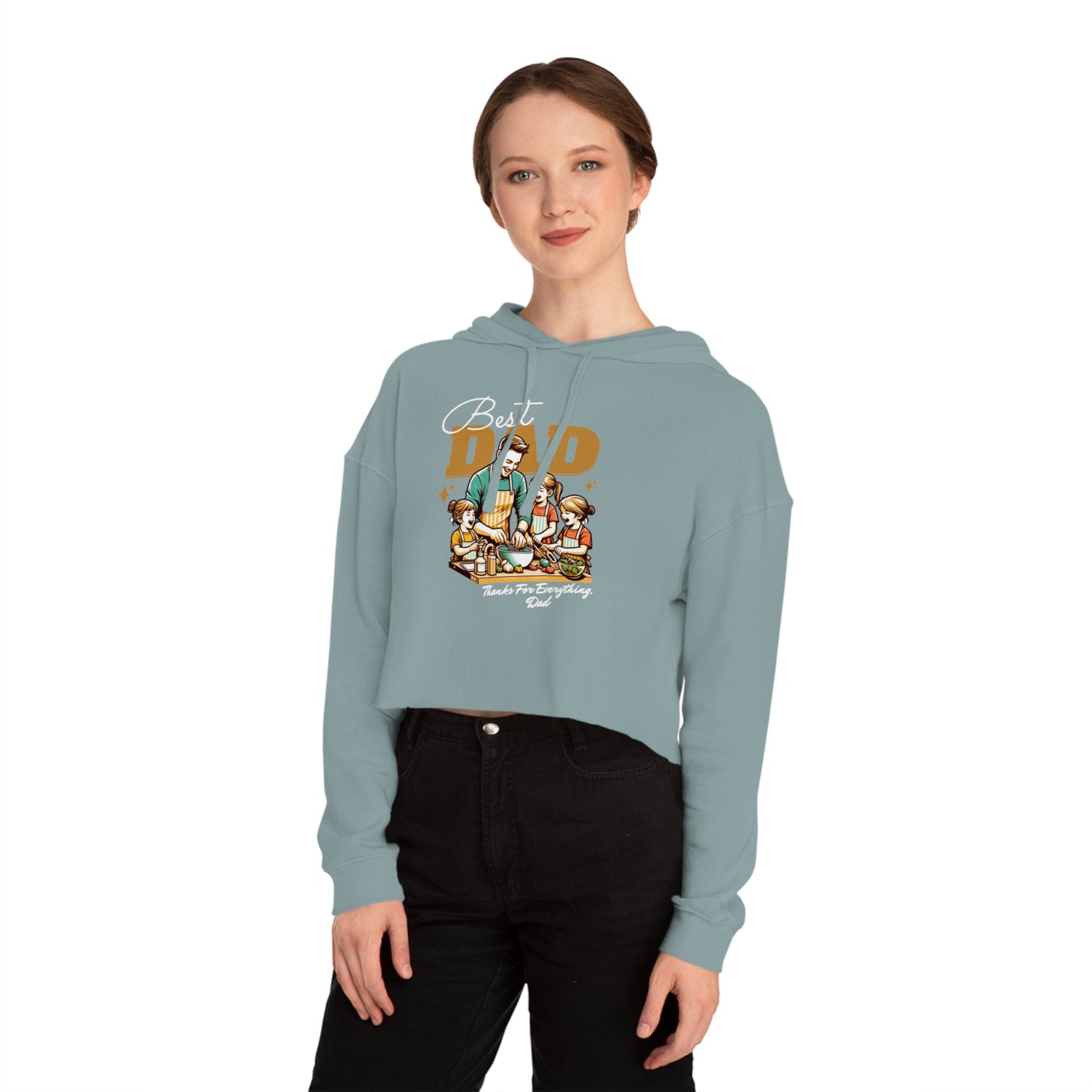 Best Dad Cropped Hoodie – Women’s Fit | Father’s Day Gift