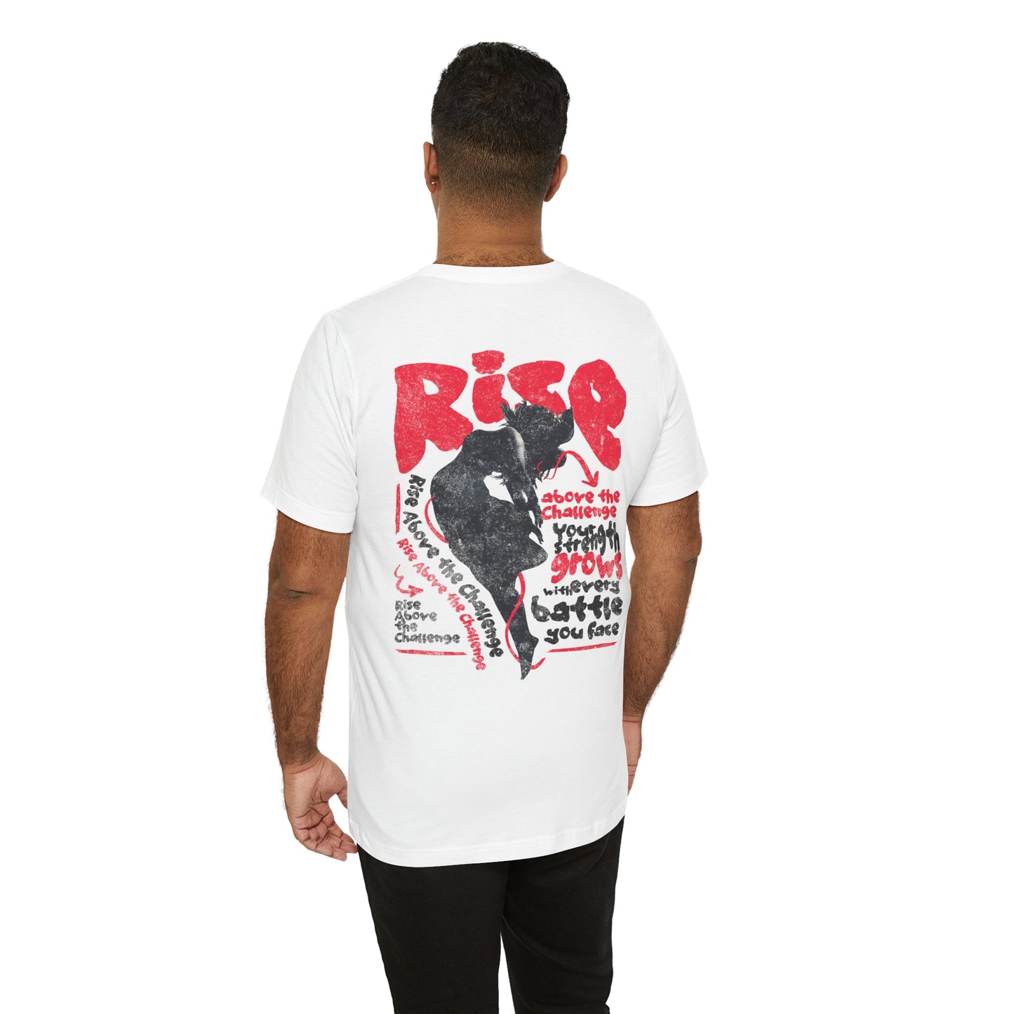 F&BPD - Unisex T-shirt - Rise Tee – Empowerment & Motivation Statement Shirt