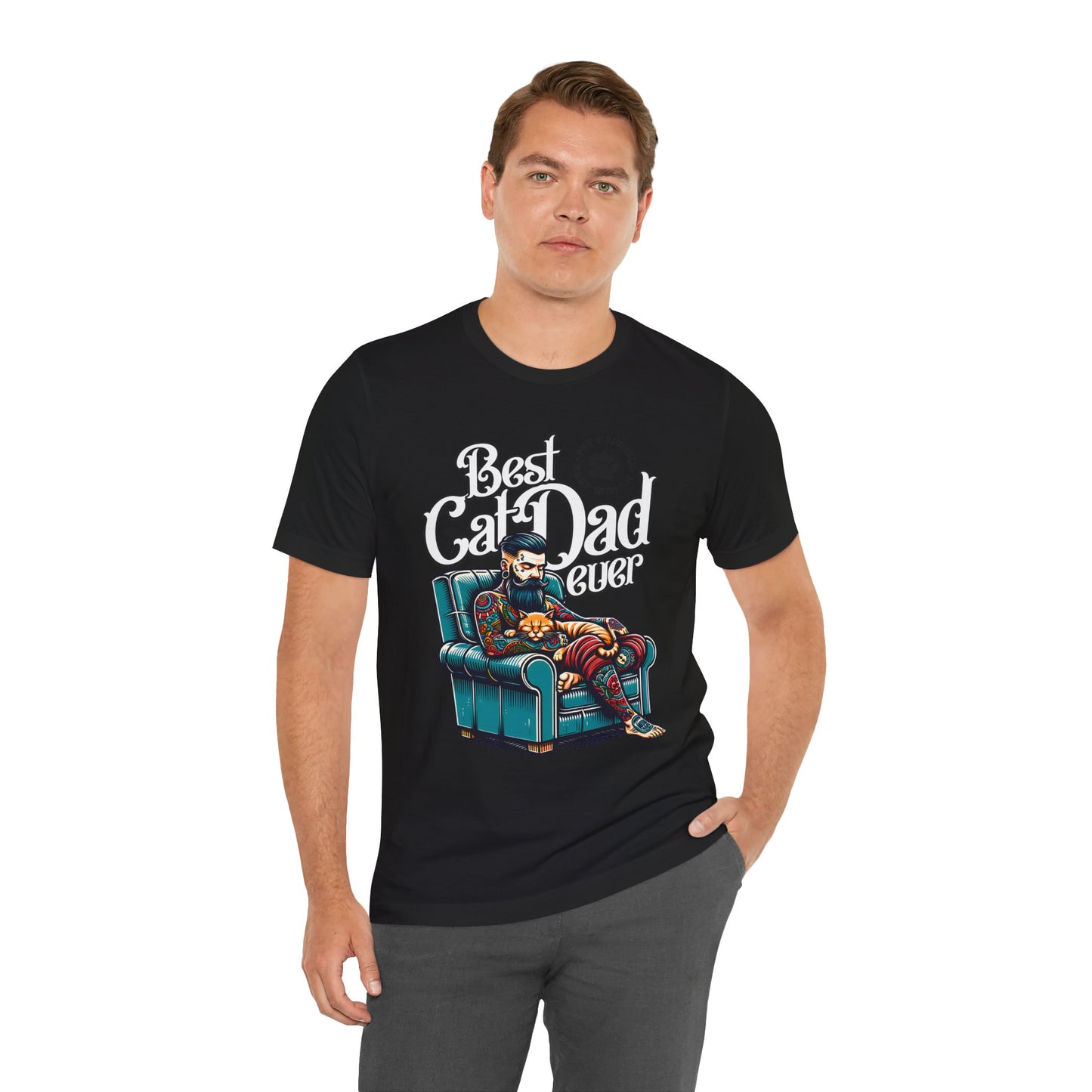 Best Cat Dad Ever Unisex T-Shirt – Perfect Gift for Cat Lovers - FPD