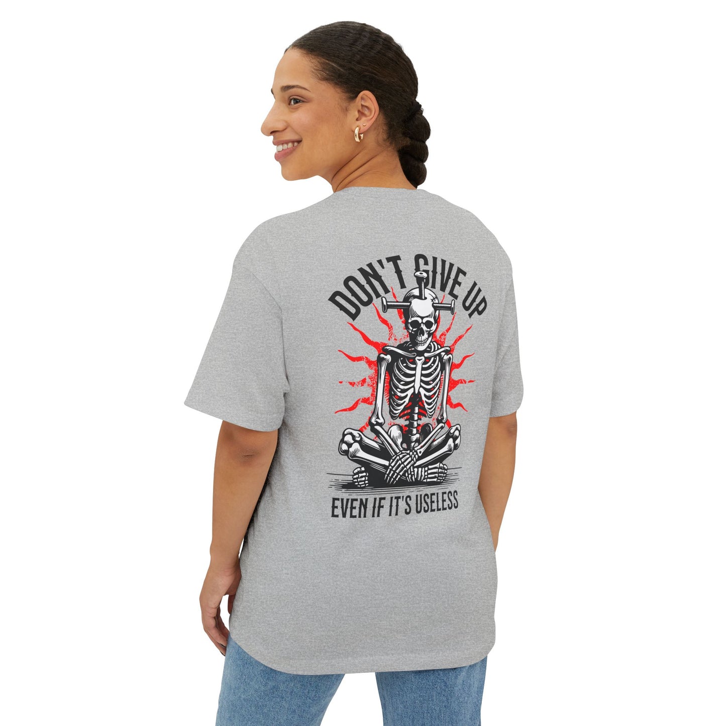 F&BPD - Don’t Give Up Oversized Tee – Grit & Resilience Statement Shirt