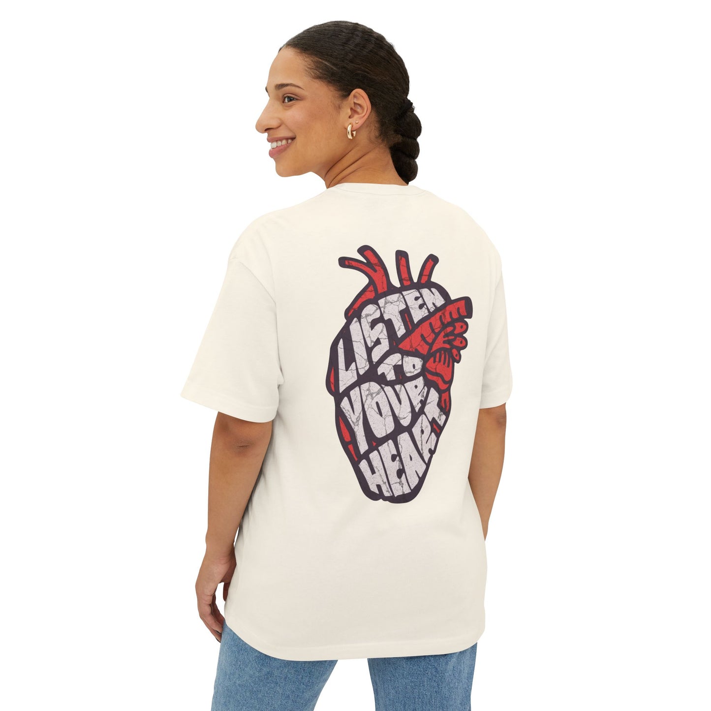 F&BPD - Listen to Your Heart Oversized Tee – Intuition Statement Streetwear