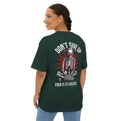 F&BPD - Don’t Give Up Oversized Tee – Grit & Resilience Statement Shirt