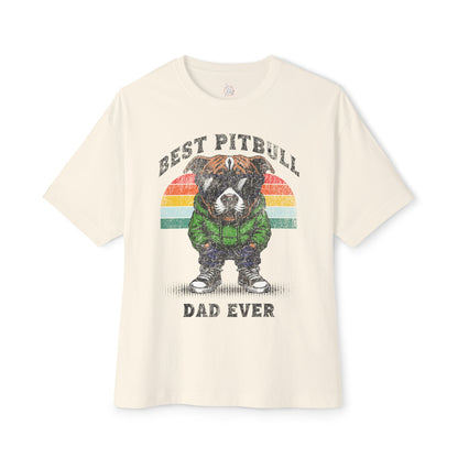FPD - Best Pitbull Dad Oversized Tee – Dog Lover Streetwear