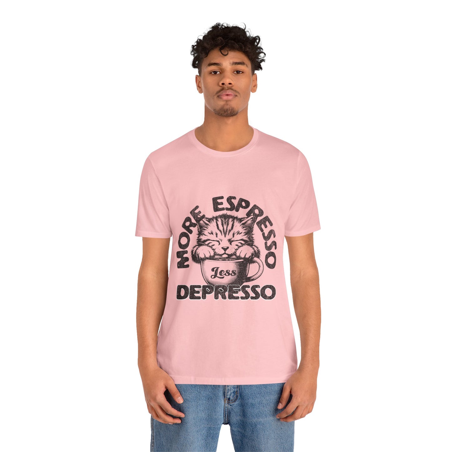 FPD - Unisex T-shirt - More Espresso Less Depresso Tee – Coffee Humor Statement Shirt