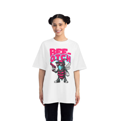 Bee-otch Oversized Graphic T-Shirt – Funny Streetwear Print Tee for Men & Women