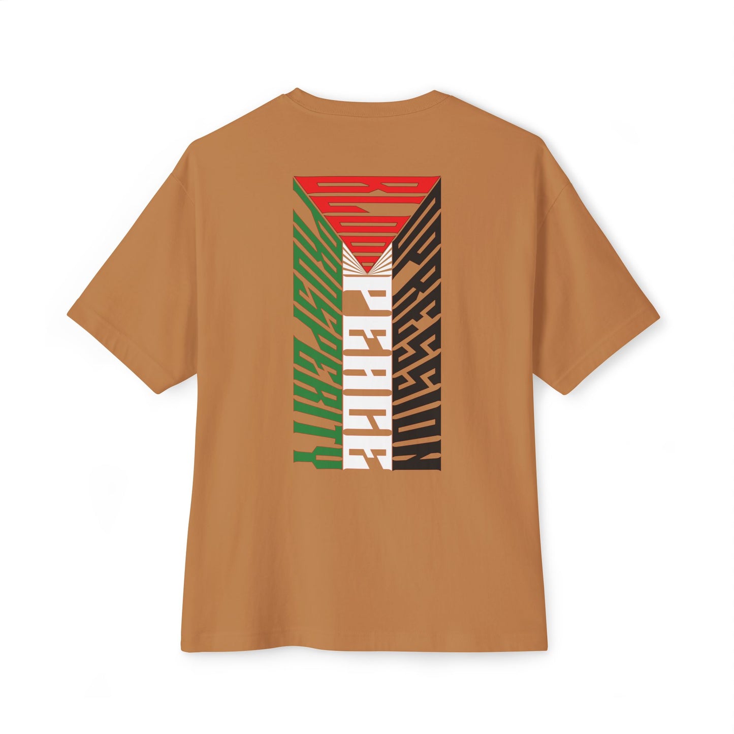 Palestinian Flag Blood Peace Prosperity Oversized Tee – Freedom & Solidarity Shirt - F&BPD