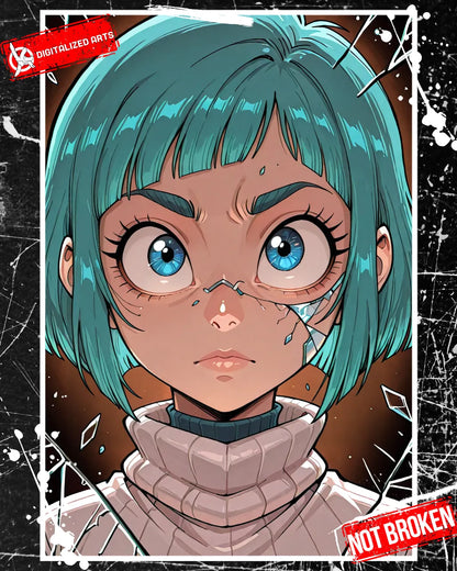 DANotBroken-1.0 - Shattered Glass Frame & Expressive Anime Portrait SDXL & Illustrious XL LoRA Suite