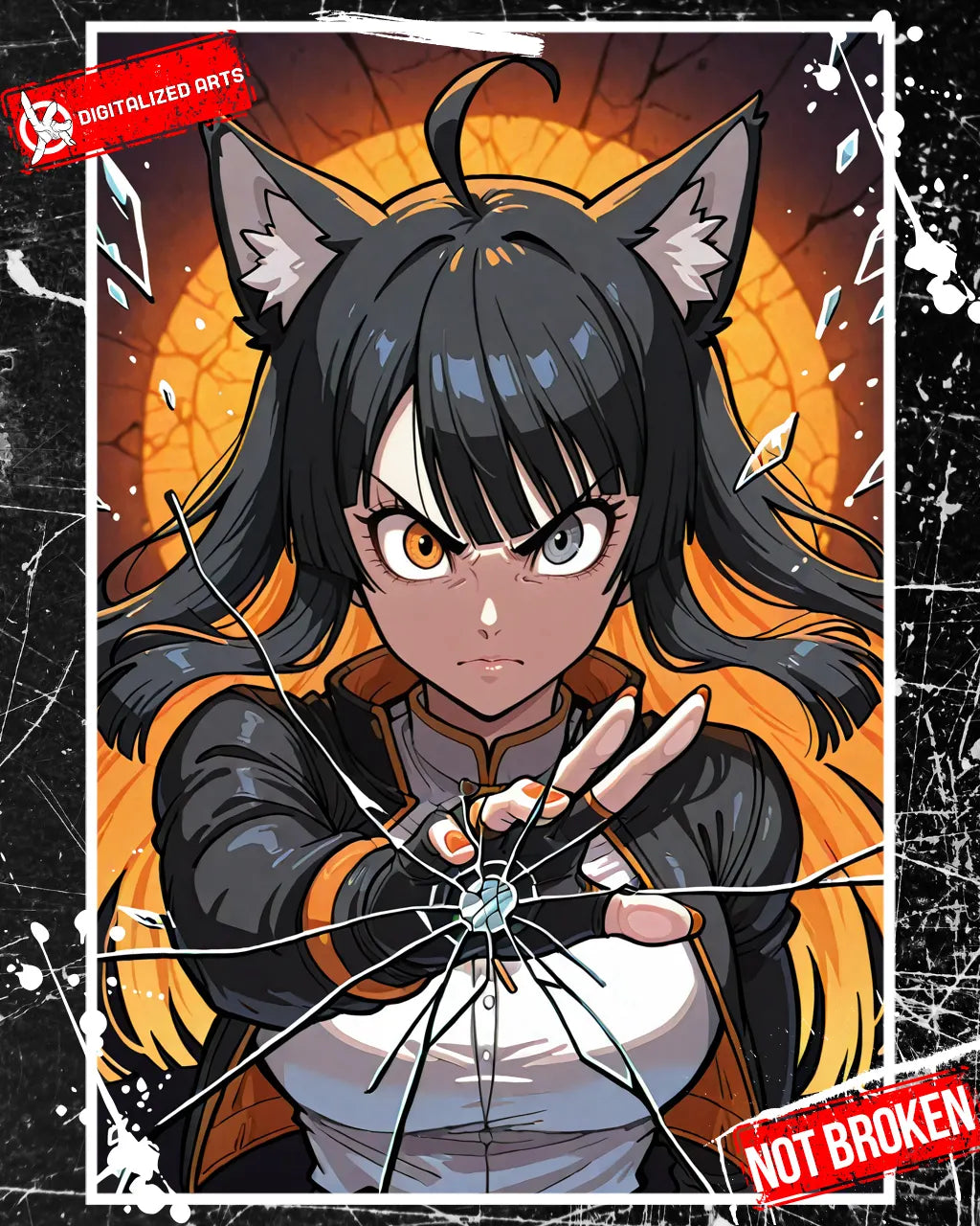 DANotBroken-1.0 - Shattered Glass Frame & Expressive Anime Portrait SDXL & Illustrious XL LoRA Suite