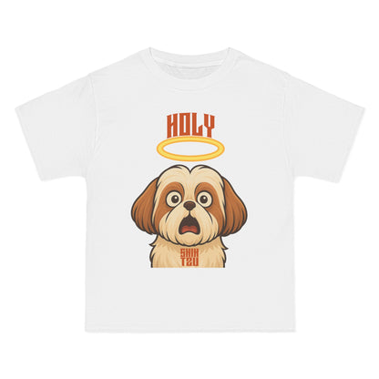Holy Shih Tzu Oversized T-Shirt – Funny Graphic Print Tee for Men & Women