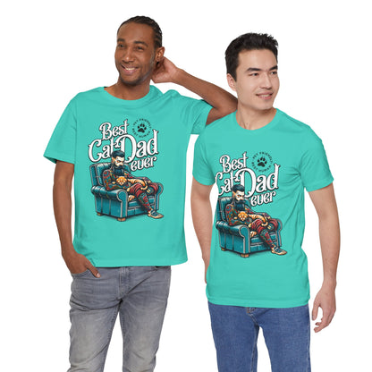 Best Cat Dad Ever Unisex T-Shirt – Perfect Gift for Cat Lovers - FPD