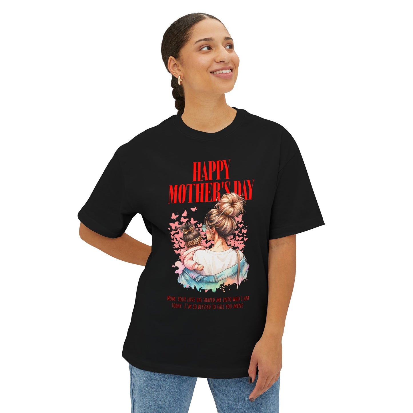 Happy Mother’s Day Oversized T-Shirt – Relaxed Fit Gift for Moms