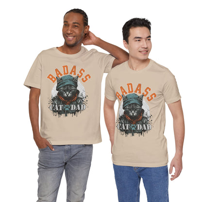 Badass Cat Dad Unisex T-Shirt – Funny Cat Lover Tee for Proud Pet Owners - FPD