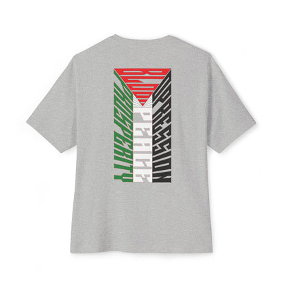 Palestinian Flag Blood Peace Prosperity Oversized Tee – Freedom & Solidarity Shirt - F&BPD