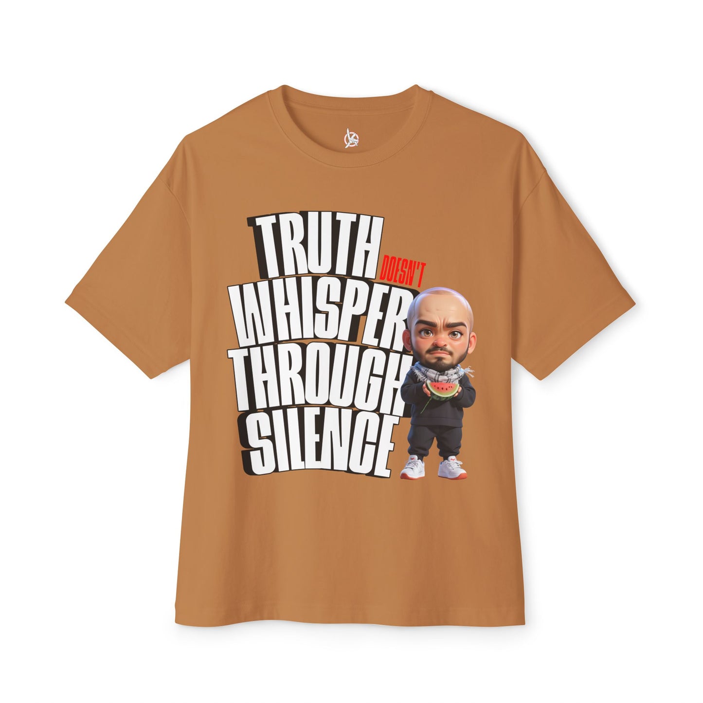 Truth Doesn’t Whisper Through Silence Oversized Tee – Pro-Palestine Graphic Shirt - FPD