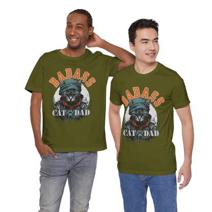 Badass Cat Dad Unisex T-Shirt – Funny Cat Lover Tee for Proud Pet Owners - FPD