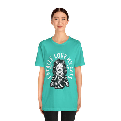 I Really Love My Cats T-Shirt | Cute Cat Lover Unisex Tee - FPD