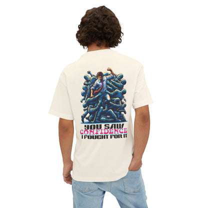 F&BPD - I Fought for Confidence Oversized Tee – Empowerment Streetwear